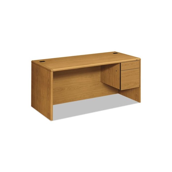 Hon HON, 10700 SERIES inLin DESK, 3/4 RIGHT PEDESTAL, 66W X 30D X 29.5H, HARVEST 10783RCC - main